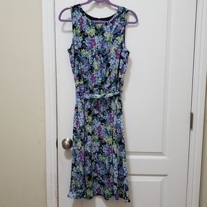 CHRISTOPHER & BANKS Sleeveless Floral Dress Size 14 Petite